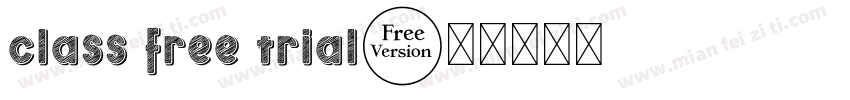 class free trial字体转换